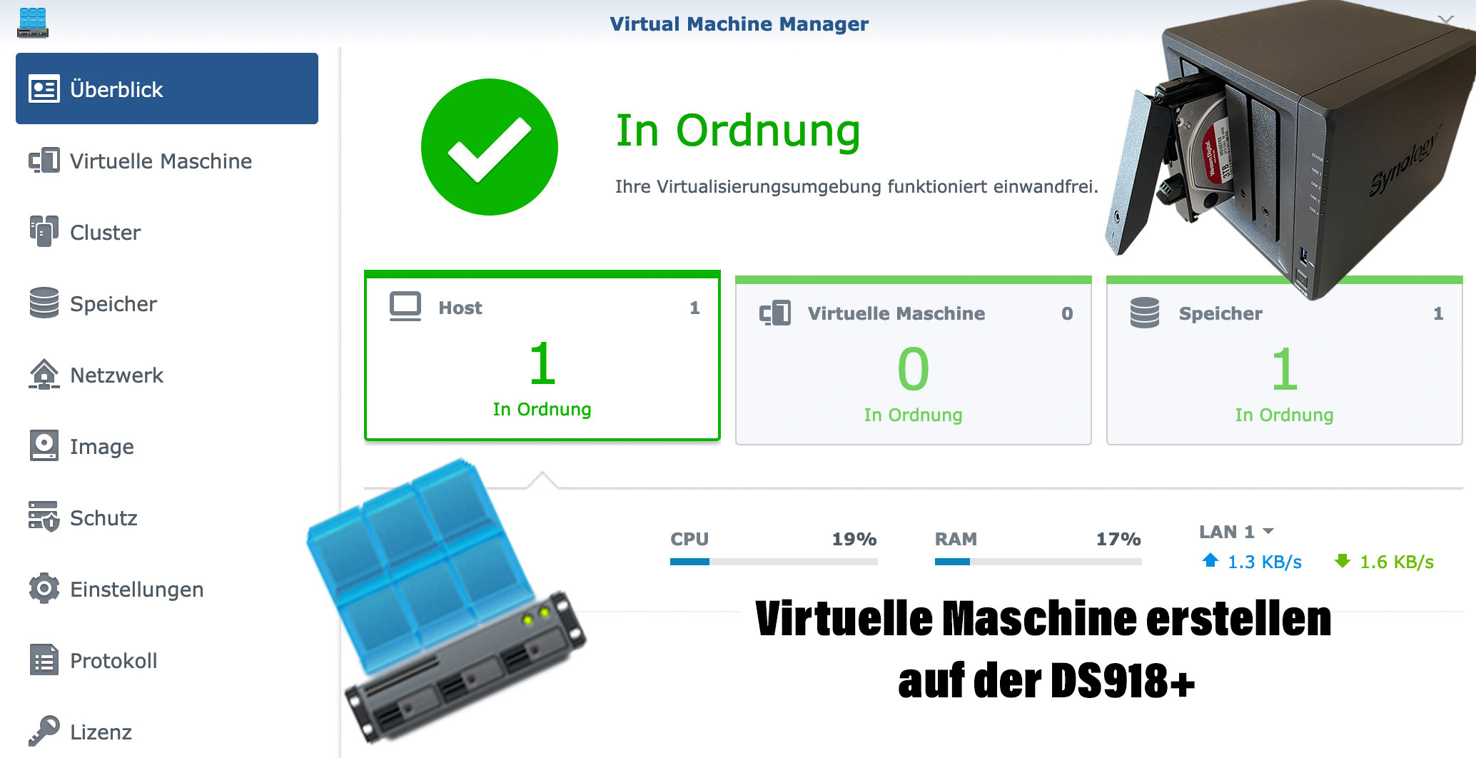 DS918+ Virtuelle Maschine erstellen und Ubuntu installieren