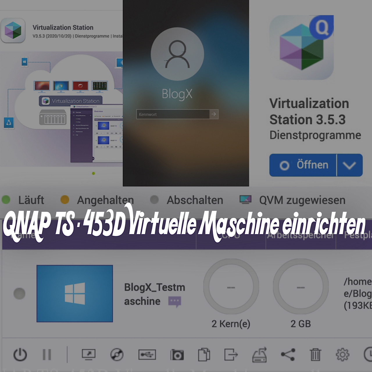 QNAP TS-453D Virtuelle Maschine einrichten