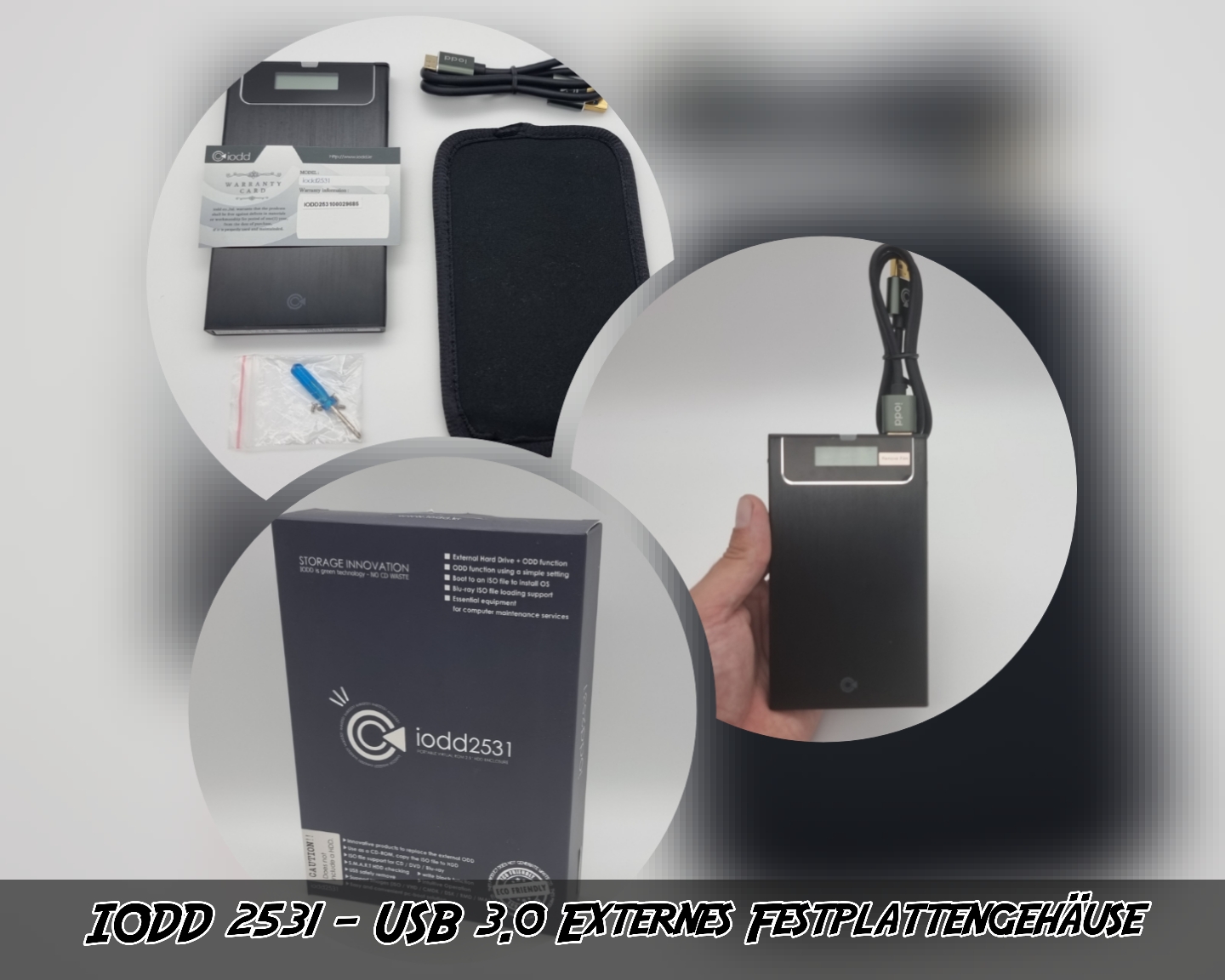 IODD 2531  – USB 3.0 Externes Festplattengehäuse
