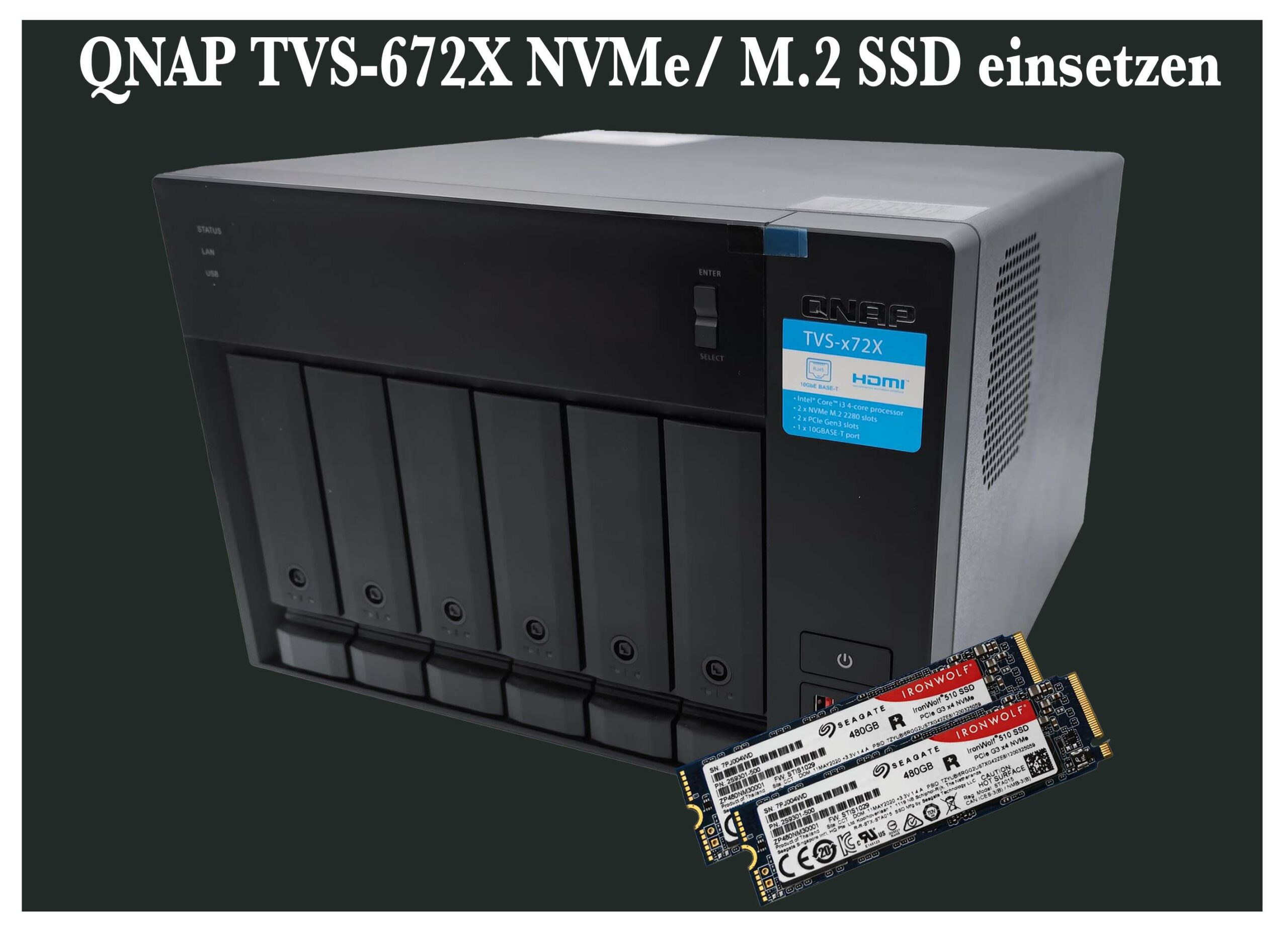 QNAP TVS-672X NVMe/ M.2 SSD einsetzen